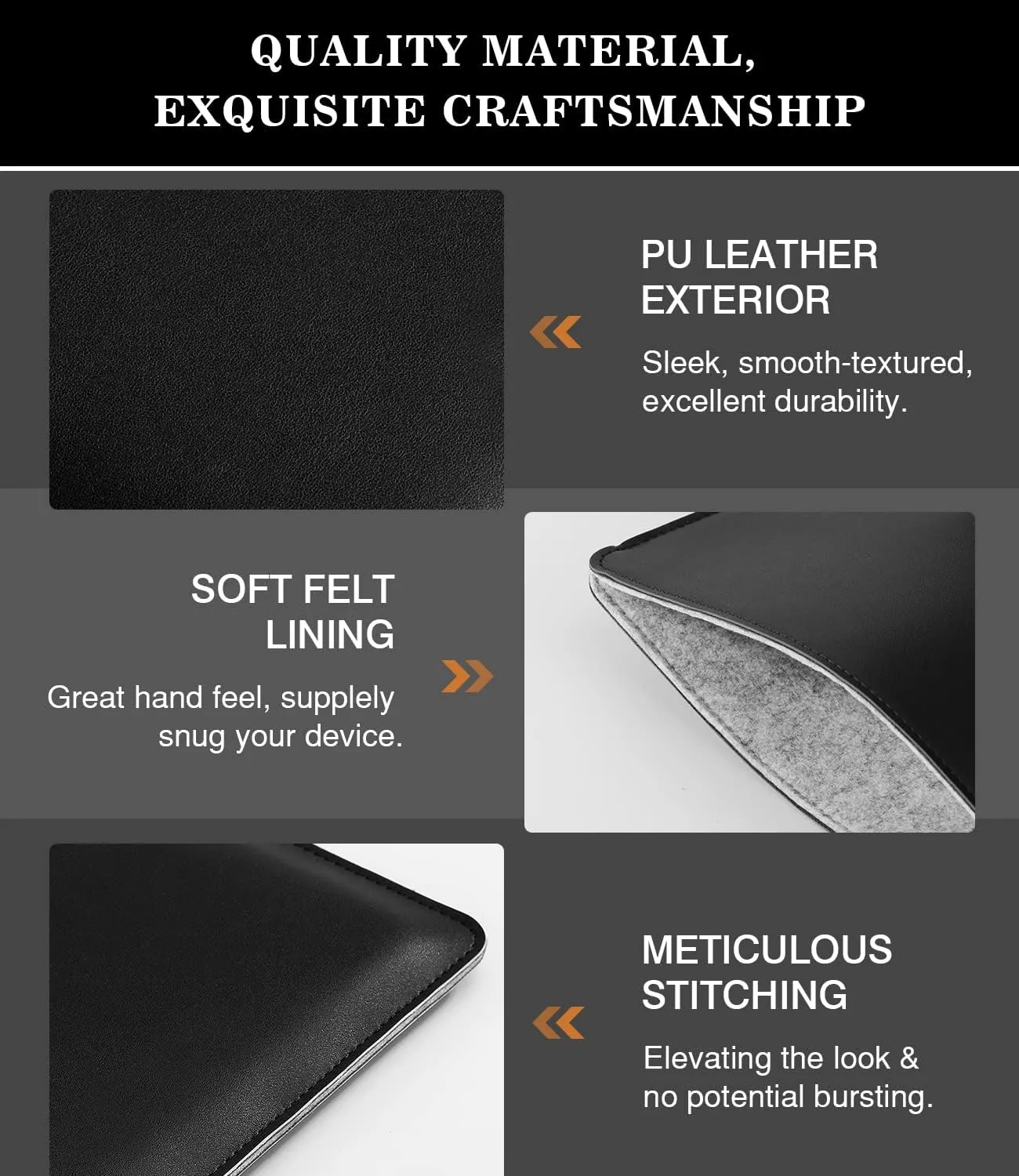 MoKo 7-8 Inch Tablet Sleeve, PU Leather Briefcase Slim Stylish Case Pouch Fit with New iPad Mini (A17 Pro) 8.3" 2024, iPad Mini 6/5/4/3/2/1, Galaxy Tab S2 8.0, Tab A 8.0, ZenPad Z8s 7.9, Black