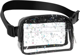 Mums Memory Waterproof Mini Belt Bag for Women, Clear Everywhere Crossbody Fanny Pack for Travel, Running, Hiking, and Cycling
