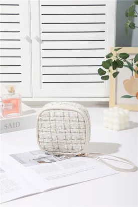 NEW MINI CHANEL QUILTED COSMETIC TRAVEL BAG (IVORY)