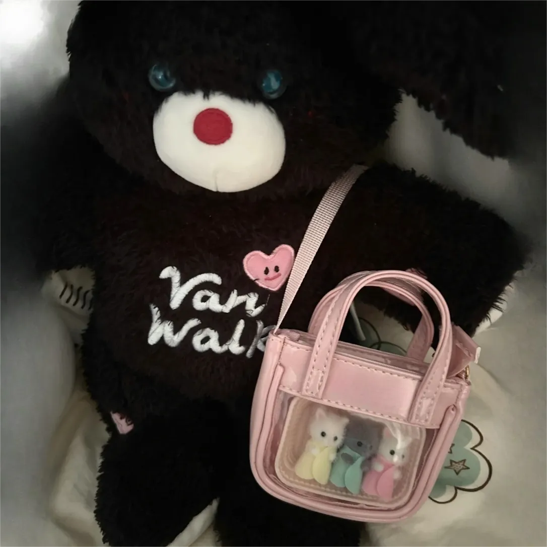 Pink Mini Clear Doll Tote Bag Accessories