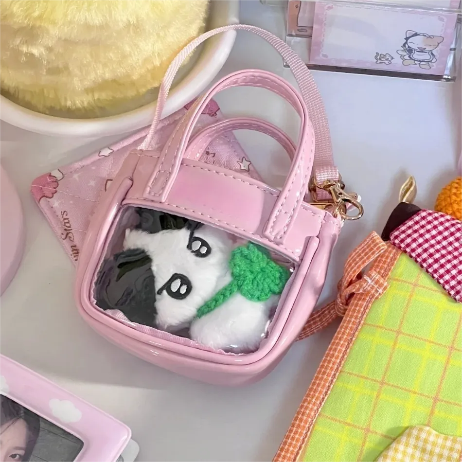 Pink Mini Clear Doll Tote Bag Accessories