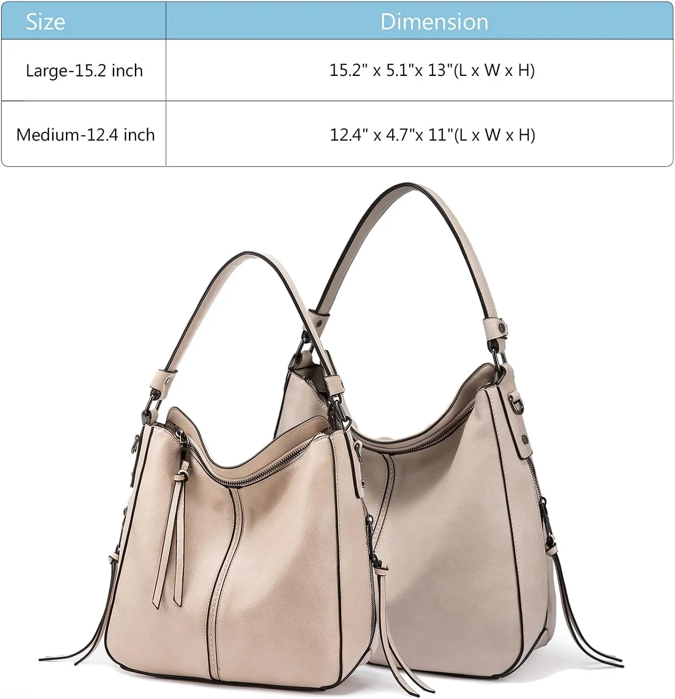 Realer Hobo Crossbody Bags for Women Designer Faux Leather Hobo Handbags Retro Large Size Shoulder Bag Bucket Purse
