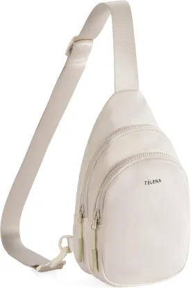 Telena Sling Bag for Women Crossbody Bags Fashion Fanny Pack Cross Body for Travel Hiking Cycling 1-Beige