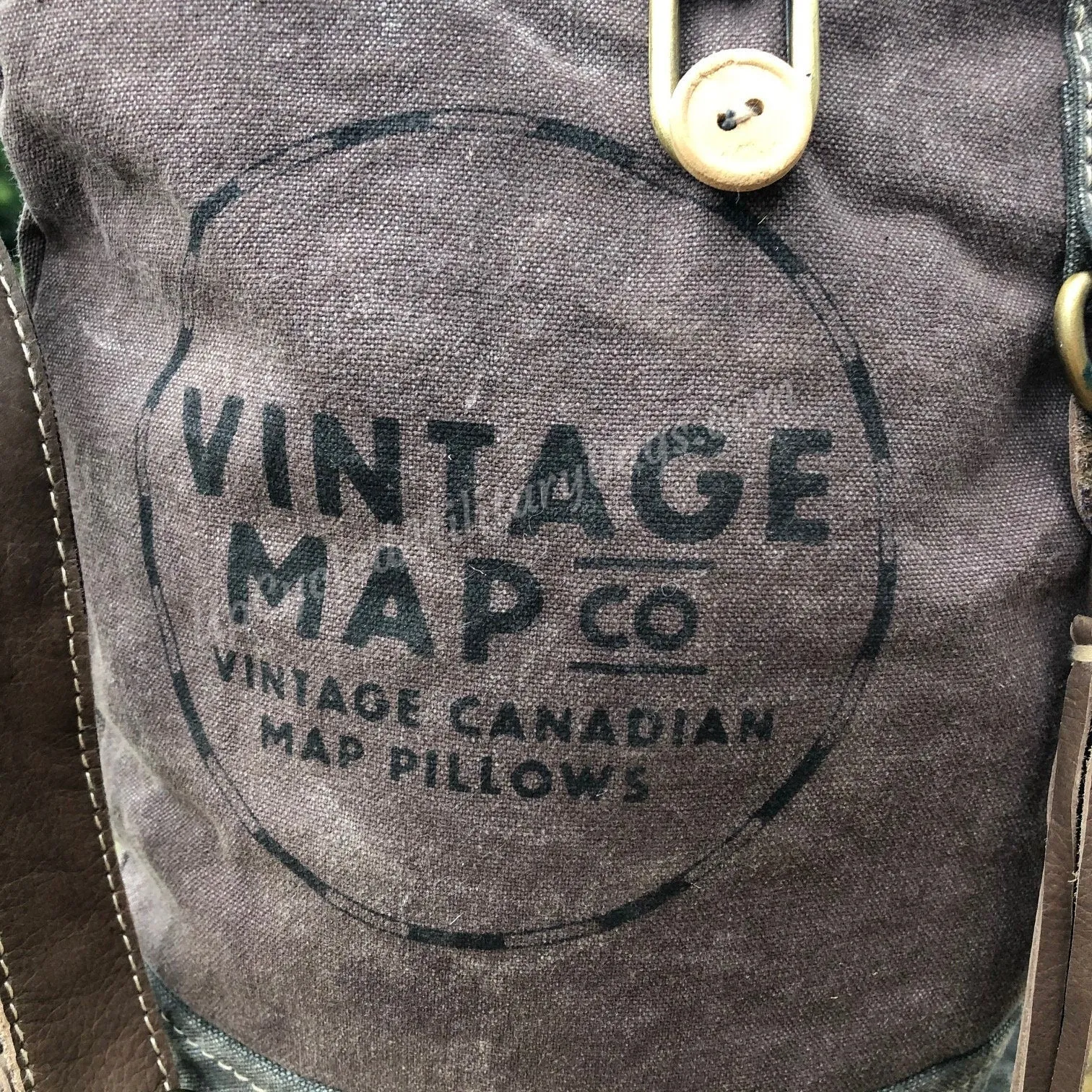 Vintage Map Purse Crossbody Bag~ You're Going To Love this Sustainable Canvas Bag!