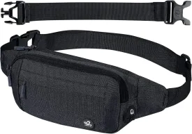 WATERFLY Fanny Pack Waist Bag: Small Hip Pouch Bum Bag Fannie Pack Phanny Fannypack Waistpack Bumbag Beltbag Sport Slim Fashionable for Jogging Hiking Hiker Woman Man