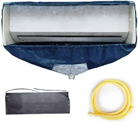 WOMACO Split Air Conditioner Cleaning Cover Cleaning kit Wall Mounted Air Conditioning Cleaner Kit Dust Washing Clean Bag Aircon Wash Bag Waterproof with Drain Outlet and Support Plates (Large)
