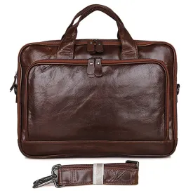 YAAGLE Men's Genuine Leather Business Travel Handbag YG7005Q